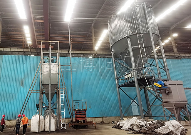 煤粉噸袋破包機(jī)+負(fù)壓輸送裝置