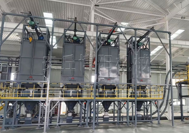 多點(diǎn)進(jìn)料管鏈輸送機(jī)+噸袋拆包機(jī)生產(chǎn)線